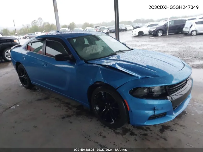 2016 Dodge Charger Sxt VIN: 2C3CDXHG5GH247049 Lot: 40448805