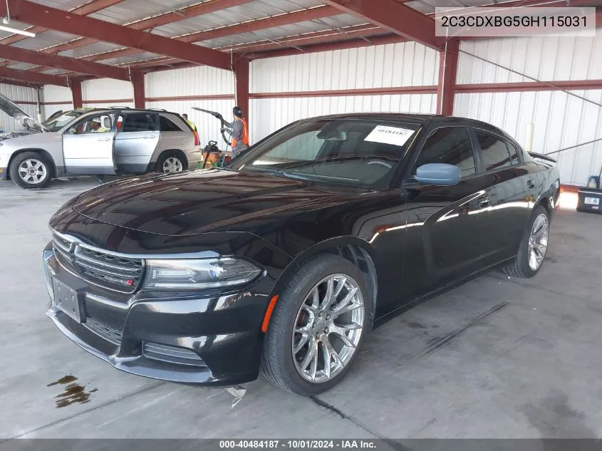 2C3CDXBG5GH115031 2016 Dodge Charger Se