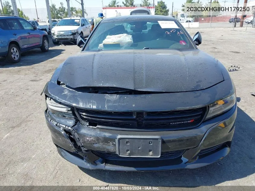 2016 Dodge Charger Sxt VIN: 2C3CDXHG8GH179250 Lot: 40487820