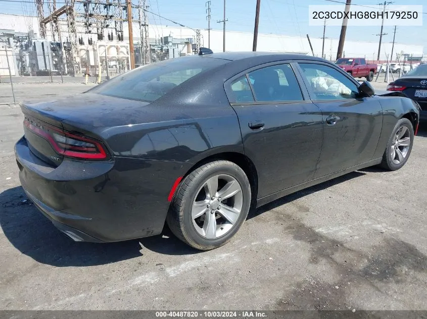 2016 Dodge Charger Sxt VIN: 2C3CDXHG8GH179250 Lot: 40487820