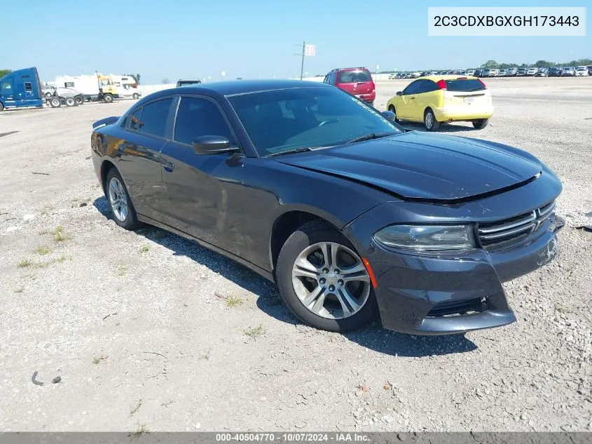 2016 Dodge Charger Se VIN: 2C3CDXBGXGH173443 Lot: 40504770