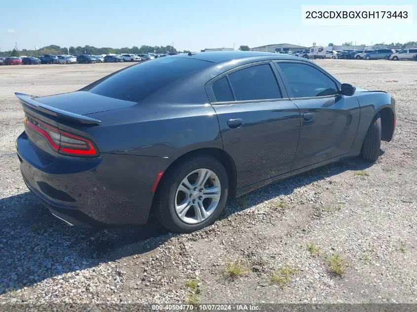 2016 Dodge Charger Se VIN: 2C3CDXBGXGH173443 Lot: 40504770