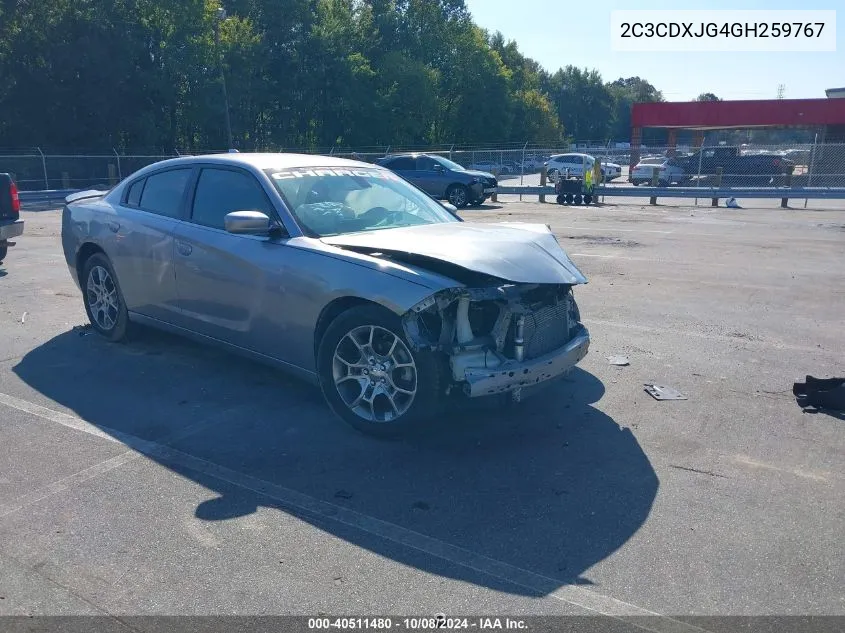 2016 Dodge Charger Sxt VIN: 2C3CDXJG4GH259767 Lot: 40511480