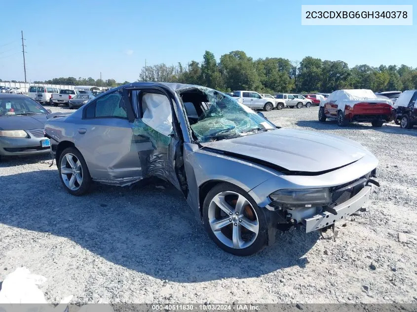 2016 Dodge Charger Se VIN: 2C3CDXBG6GH340378 Lot: 40511830