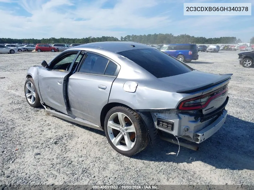 2016 Dodge Charger Se VIN: 2C3CDXBG6GH340378 Lot: 40511830