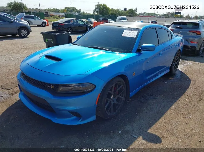 2016 Dodge Charger R/T Scat Pack VIN: 2C3CDXGJ7GH234526 Lot: 40536336