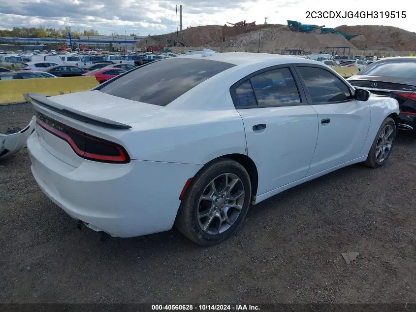 2016 Dodge Charger Sxt VIN: 2C3CDXJG4GH319515 Lot: 40560628