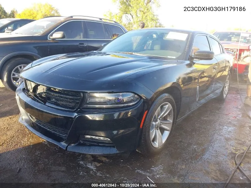 2C3CDXHG3GH179186 2016 Dodge Charger Sxt