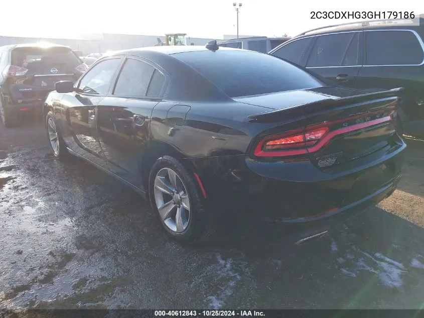 2C3CDXHG3GH179186 2016 Dodge Charger Sxt