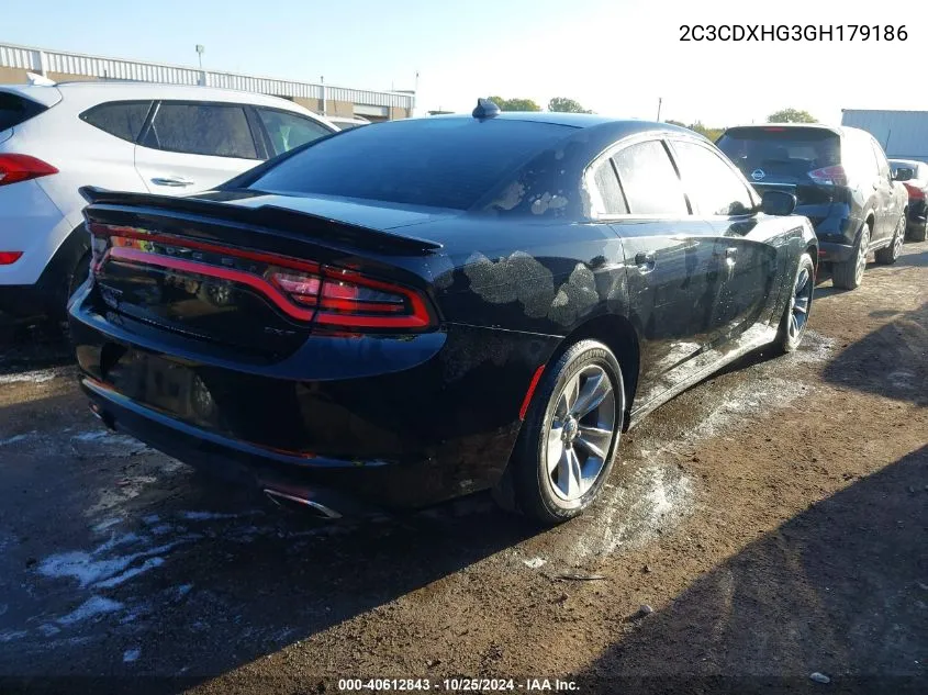 2C3CDXHG3GH179186 2016 Dodge Charger Sxt