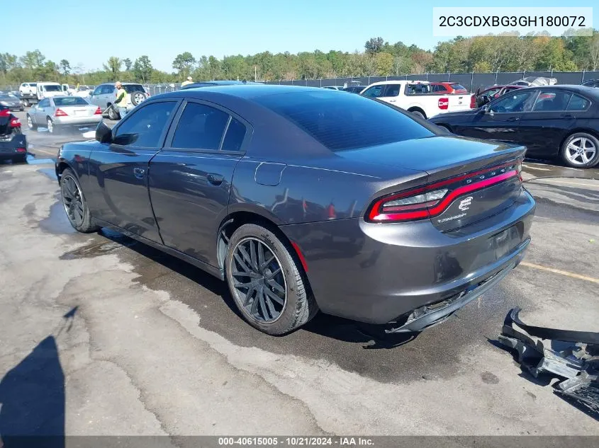 2016 Dodge Charger Se VIN: 2C3CDXBG3GH180072 Lot: 40615005