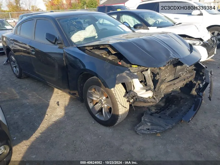 2016 Dodge Charger Sxt VIN: 2C3CDXHG8GH339384 Lot: 40624082