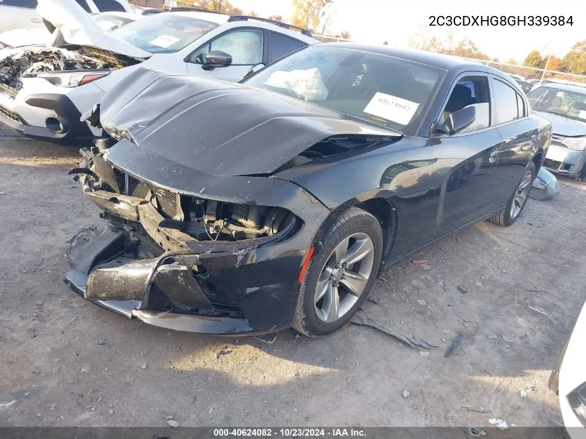 2016 Dodge Charger Sxt VIN: 2C3CDXHG8GH339384 Lot: 40624082