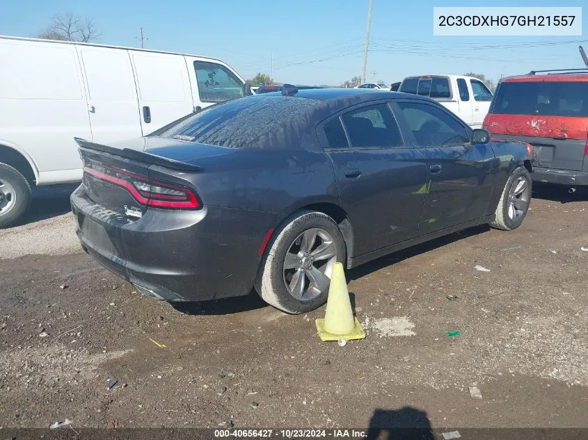 2016 Dodge Charger Sxt VIN: 2C3CDXHG7GH21557 Lot: 40656427