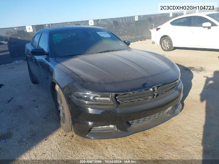 2016 Dodge Charger Sxt VIN: 2C3CDXHG2GH104723 Lot: 40673068