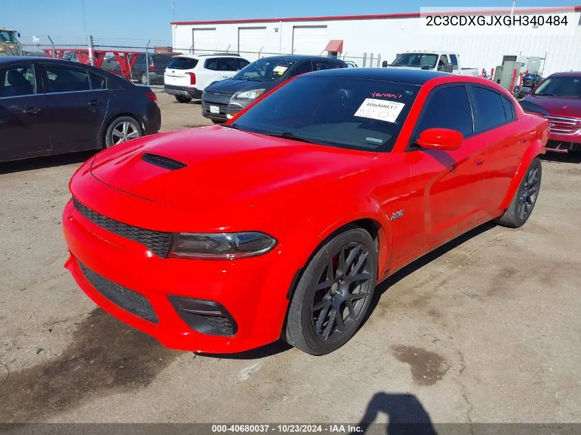 2016 Dodge Charger R/T Scat Pack VIN: 2C3CDXGJXGH340484 Lot: 40680037