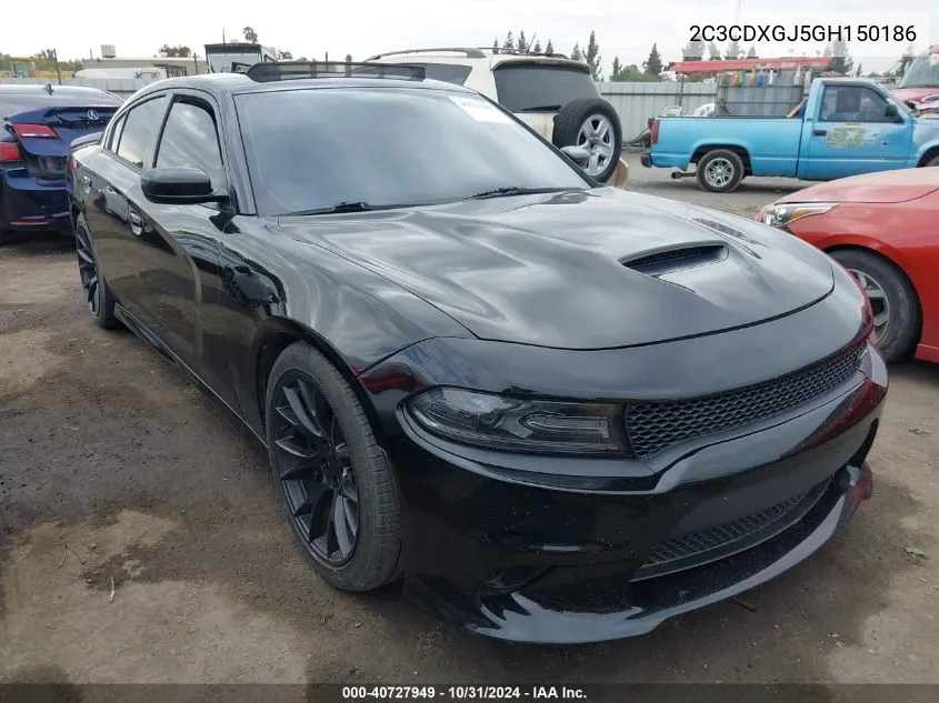 2016 Dodge Charger R/T Scat Pack VIN: 2C3CDXGJ5GH150186 Lot: 40727949