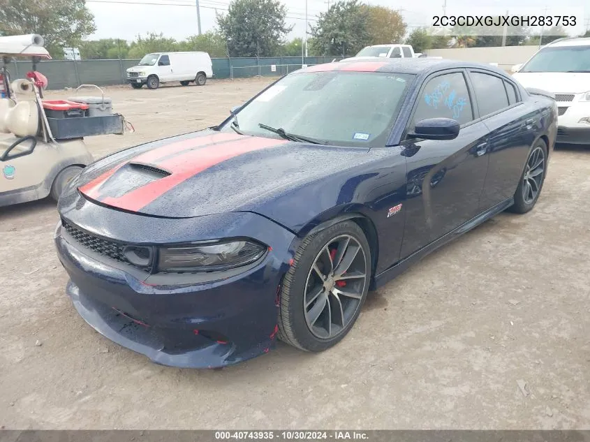 2016 Dodge Charger R/T Scat Pack VIN: 2C3CDXGJXGH283753 Lot: 40743935