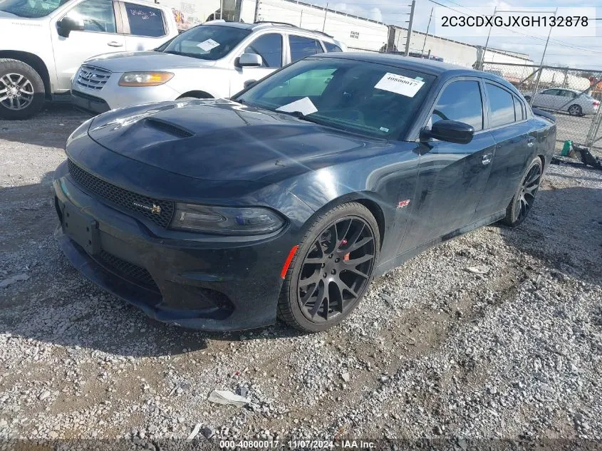 2016 Dodge Charger R/T Scat Pack VIN: 2C3CDXGJXGH132878 Lot: 40800017