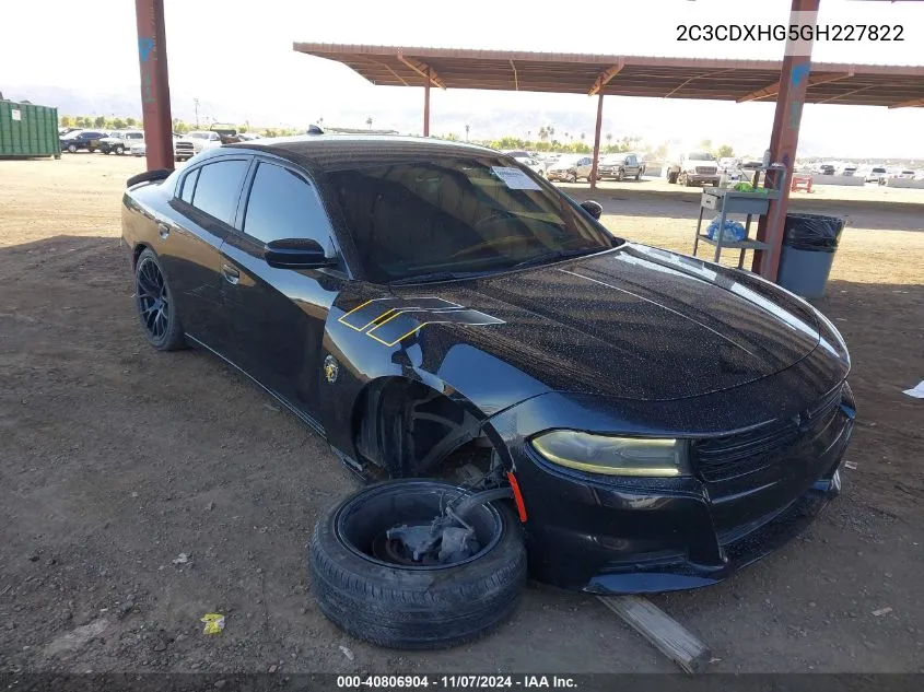 2016 Dodge Charger Sxt VIN: 2C3CDXHG5GH227822 Lot: 40806904