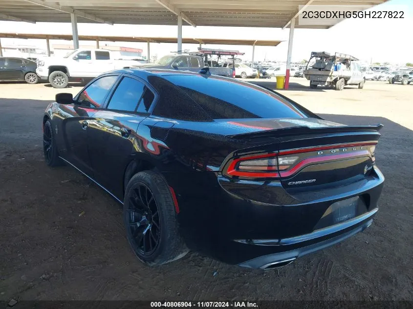 2016 Dodge Charger Sxt VIN: 2C3CDXHG5GH227822 Lot: 40806904