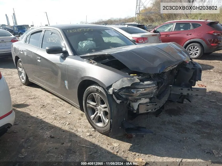 2016 Dodge Charger Se VIN: 2C3CDXBGXGH203802 Lot: 40812565