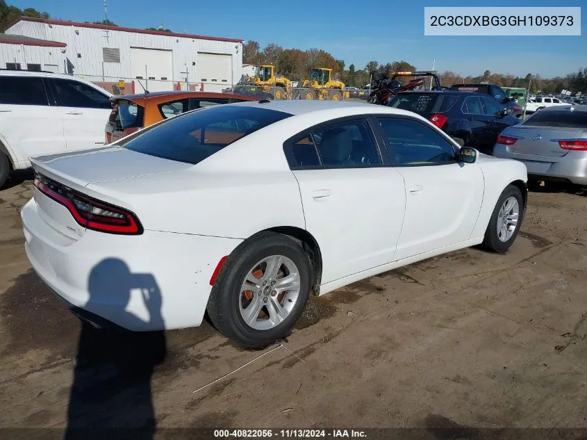 2016 Dodge Charger Se VIN: 2C3CDXBG3GH109373 Lot: 40822056