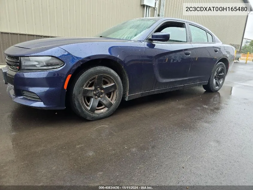 2016 Dodge Charger Police VIN: 2C3CDXAT0GH165480 Lot: 40834430