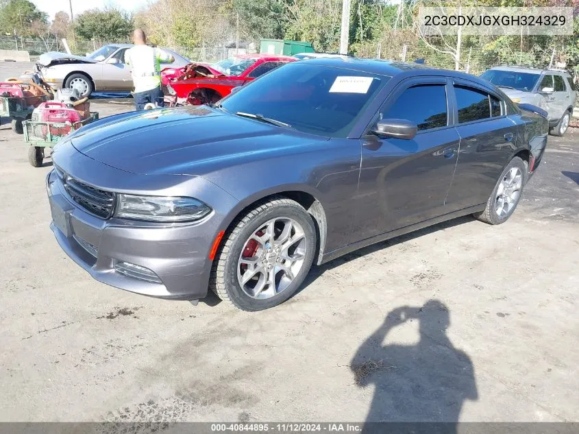 2016 Dodge Charger Sxt VIN: 2C3CDXJGXGH324329 Lot: 40844895