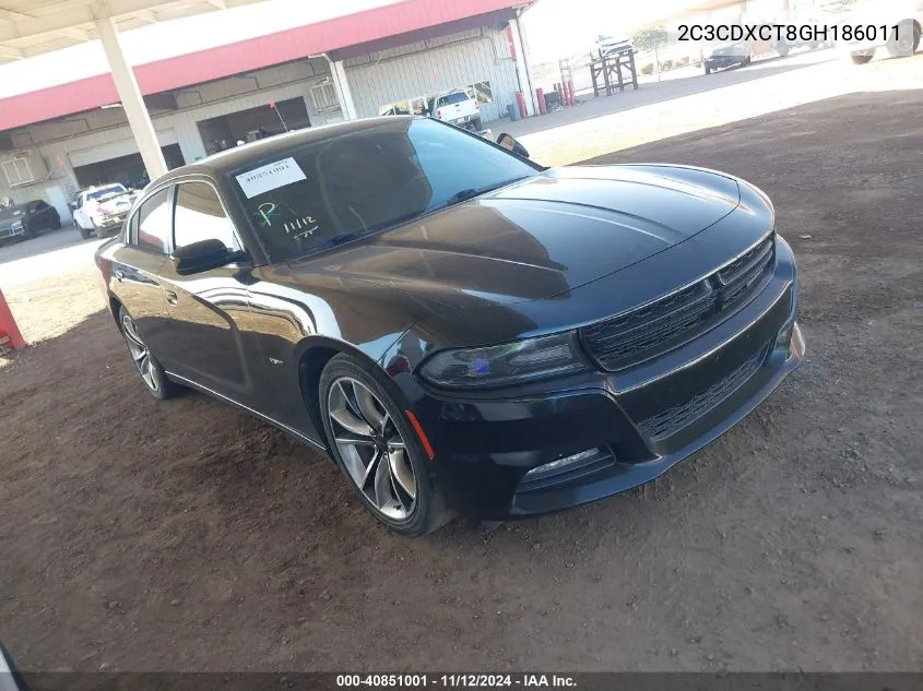 2016 Dodge Charger R/T VIN: 2C3CDXCT8GH186011 Lot: 40851001