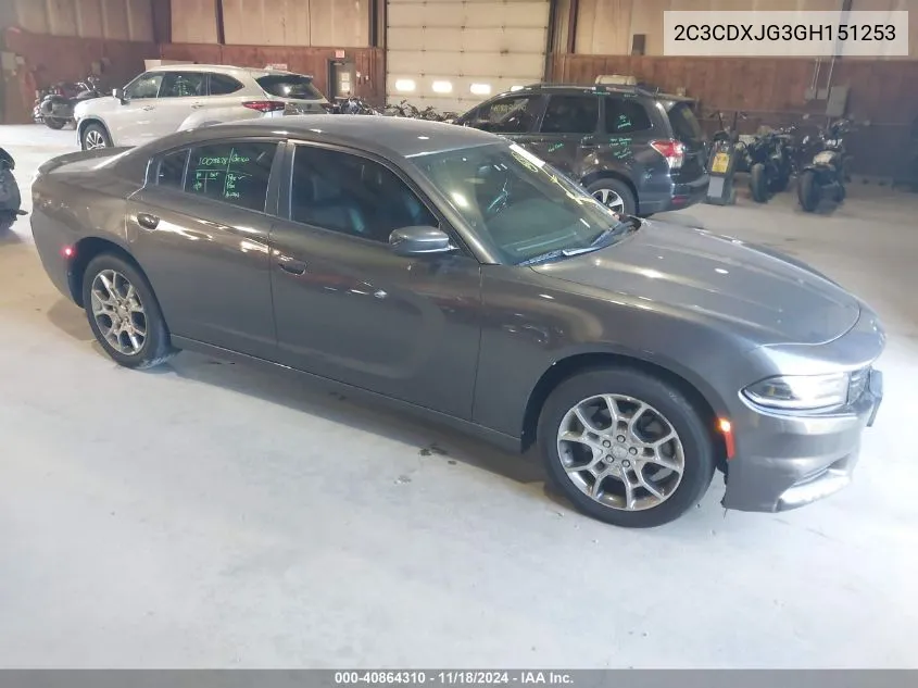 2016 Dodge Charger Sxt VIN: 2C3CDXJG3GH151253 Lot: 40864310