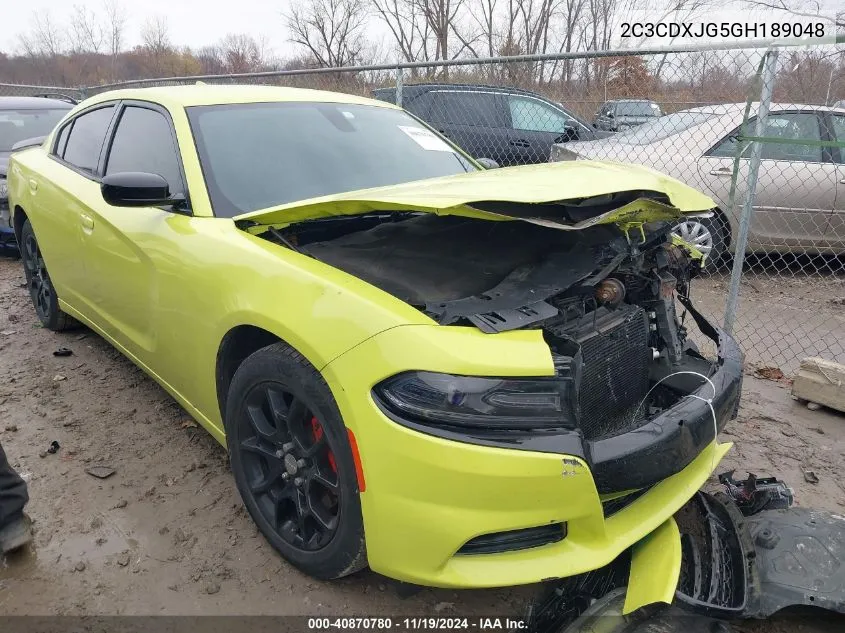 2016 Dodge Charger Sxt VIN: 2C3CDXJG5GH189048 Lot: 40870780