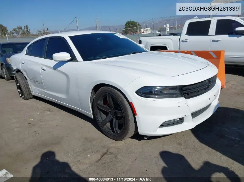 2016 Dodge Charger Sxt VIN: 2C3CDXHG8GH281339 Lot: 40884913