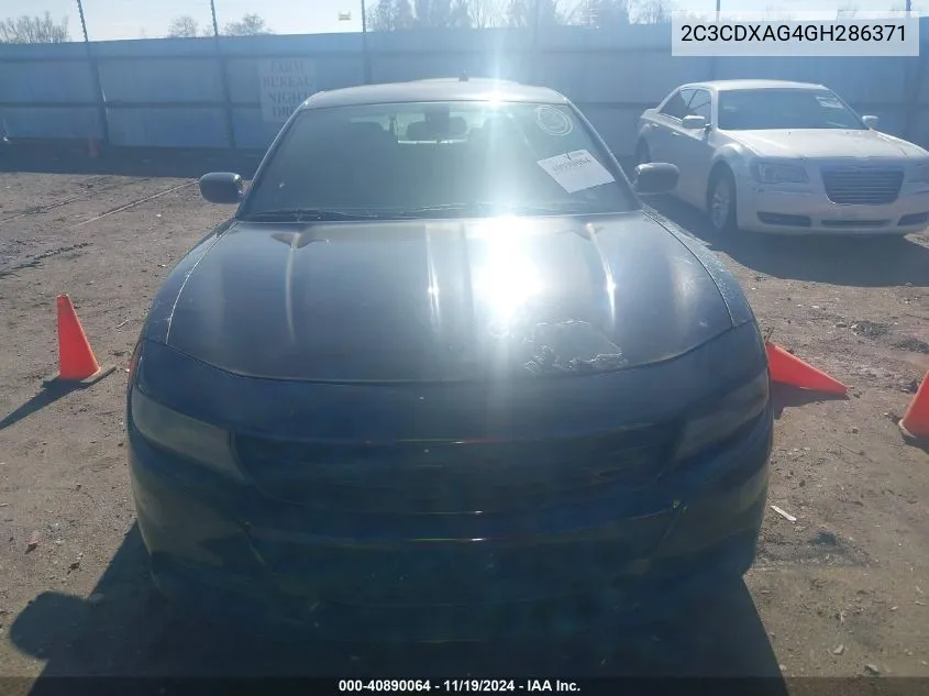 2016 Dodge Charger Police VIN: 2C3CDXAG4GH286371 Lot: 40890064