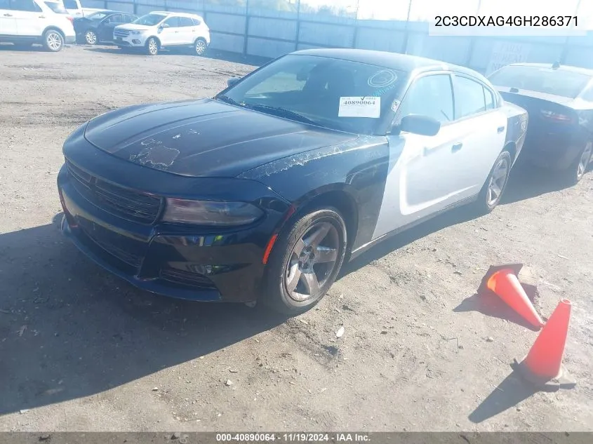 2016 Dodge Charger Police VIN: 2C3CDXAG4GH286371 Lot: 40890064