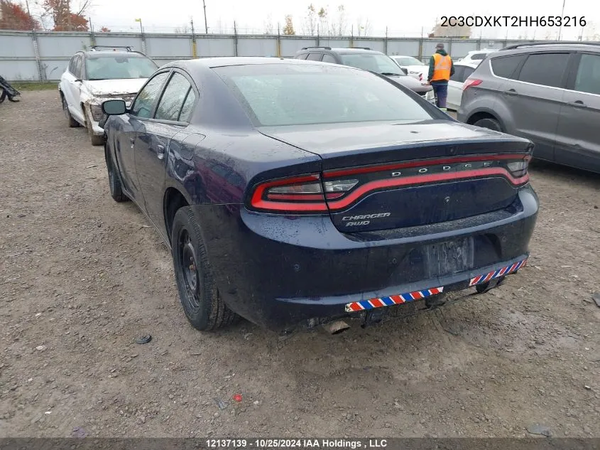 2017 Dodge Charger Police VIN: 2C3CDXKT2HH653216 Lot: 12137139