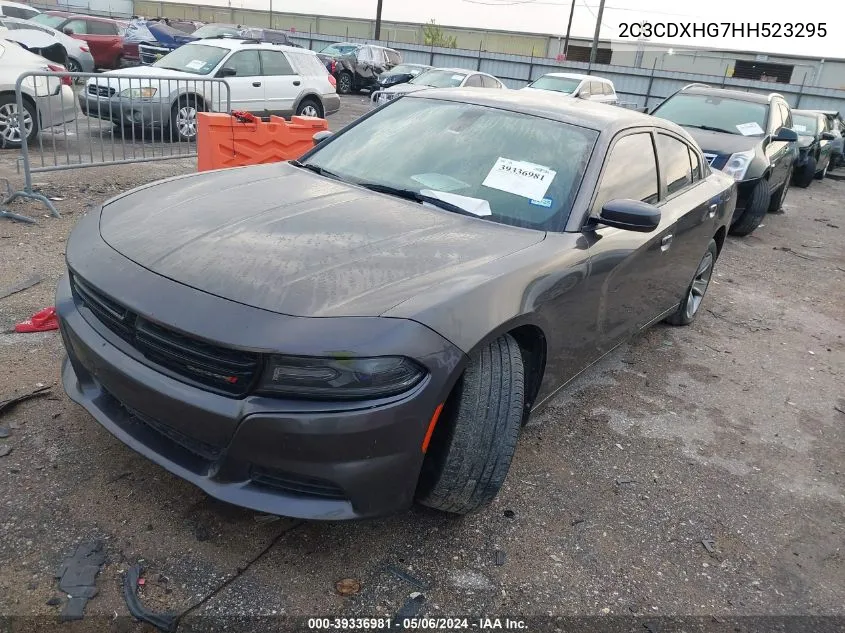 2017 Dodge Charger Sxt Rwd VIN: 2C3CDXHG7HH523295 Lot: 39336981