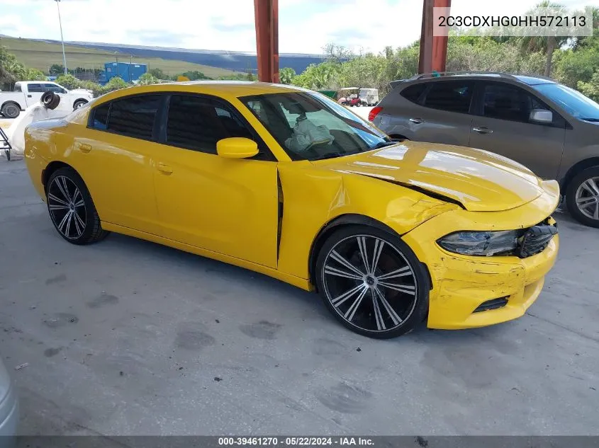 2C3CDXHG0HH572113 2017 Dodge Charger Sxt Rwd