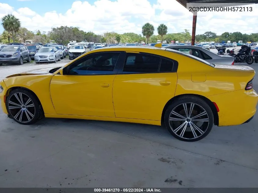 2C3CDXHG0HH572113 2017 Dodge Charger Sxt Rwd