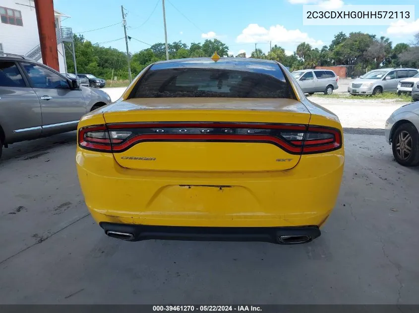 2C3CDXHG0HH572113 2017 Dodge Charger Sxt Rwd