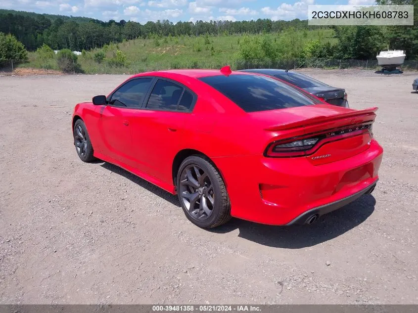 2C3CDXHGKH608783 2017 Dodge Charger Sxt