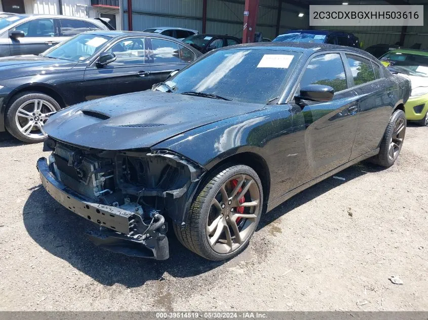 2017 Dodge Charger Se Rwd VIN: 2C3CDXBGXHH503616 Lot: 39514519