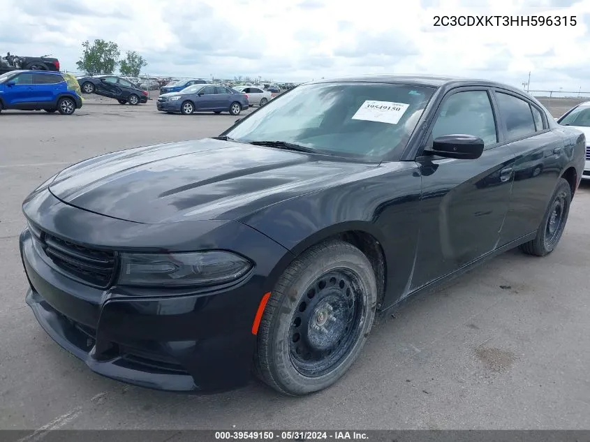 2017 Dodge Charger Police Awd VIN: 2C3CDXKT3HH596315 Lot: 39549150