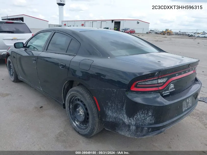 2017 Dodge Charger Police Awd VIN: 2C3CDXKT3HH596315 Lot: 39549150