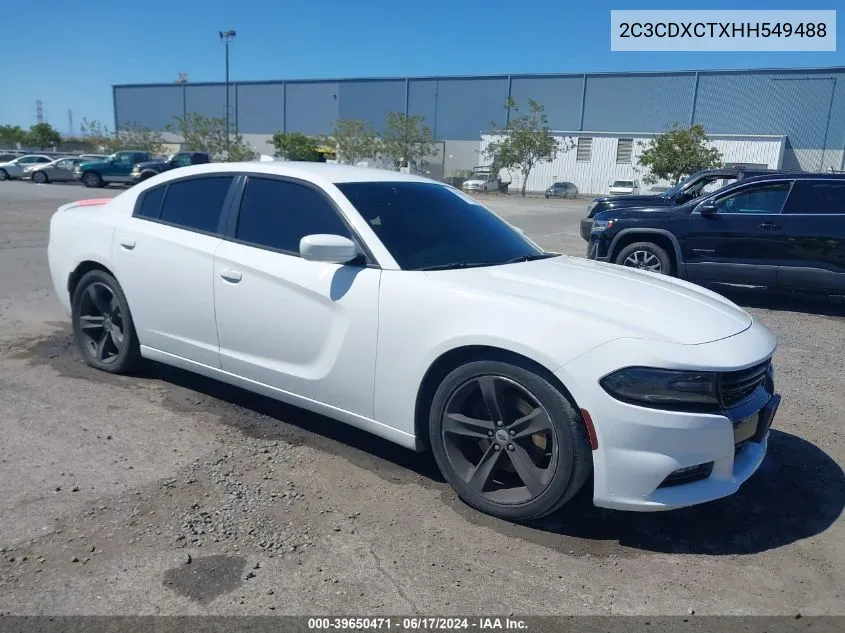 2017 Dodge Charger R/T Rwd VIN: 2C3CDXCTXHH549488 Lot: 39650471