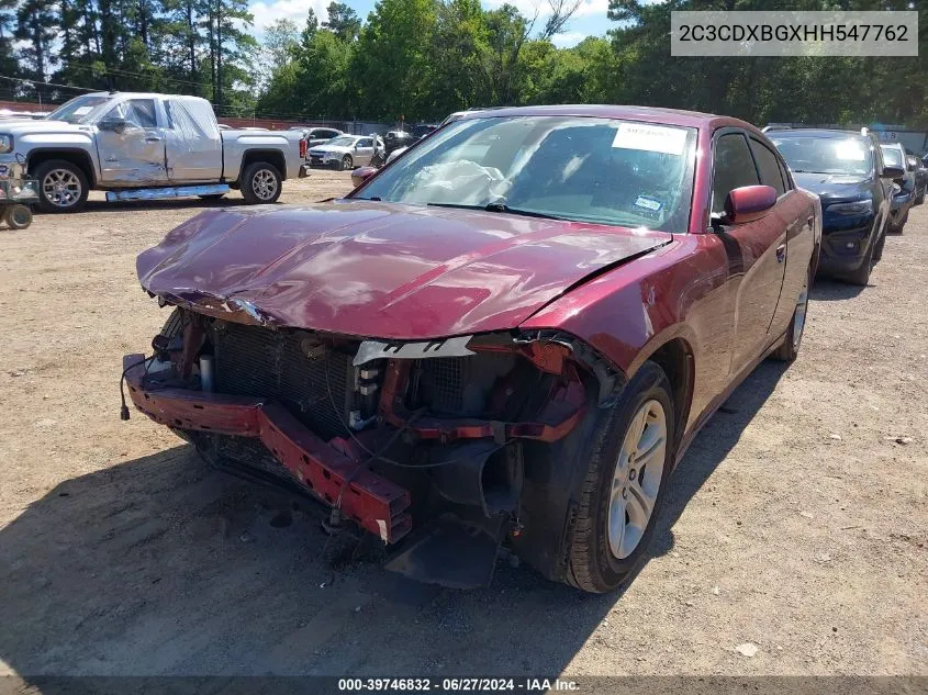 2017 Dodge Charger Se Rwd VIN: 2C3CDXBGXHH547762 Lot: 39746832