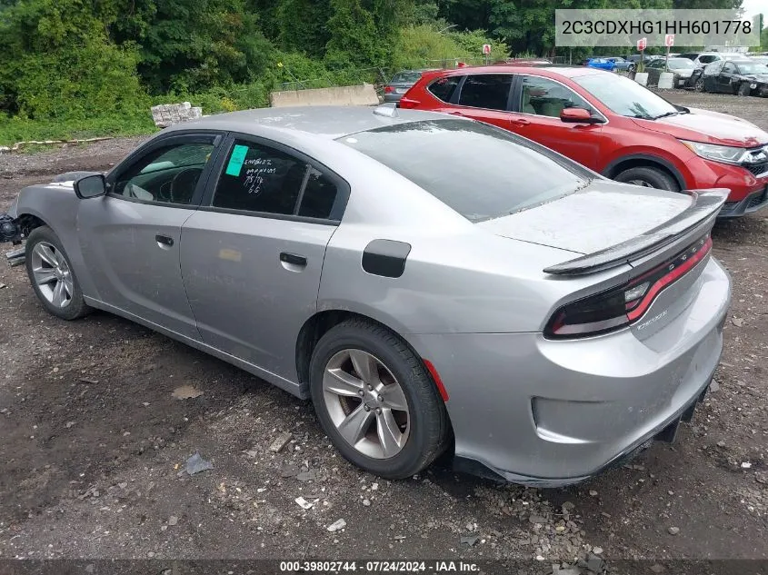 2017 Dodge Charger Sxt Rwd VIN: 2C3CDXHG1HH601778 Lot: 39802744