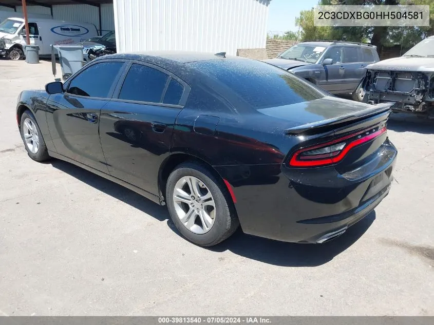 2C3CDXBG0HH504581 2017 Dodge Charger Se Rwd