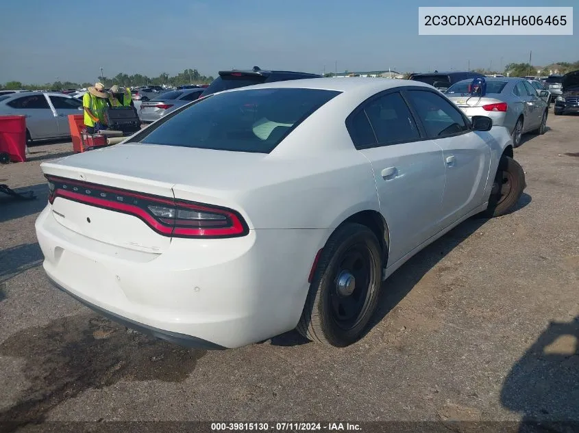 2017 Dodge Charger Police Rwd VIN: 2C3CDXAG2HH606465 Lot: 39815130