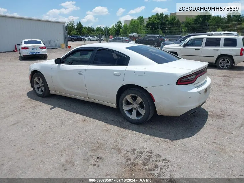 2C3CDXHG9HH575639 2017 Dodge Charger Sxt Rwd